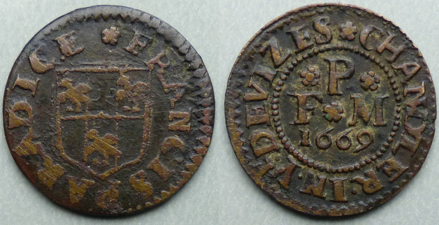 Devizes, Francis Paradise 1669 farthing